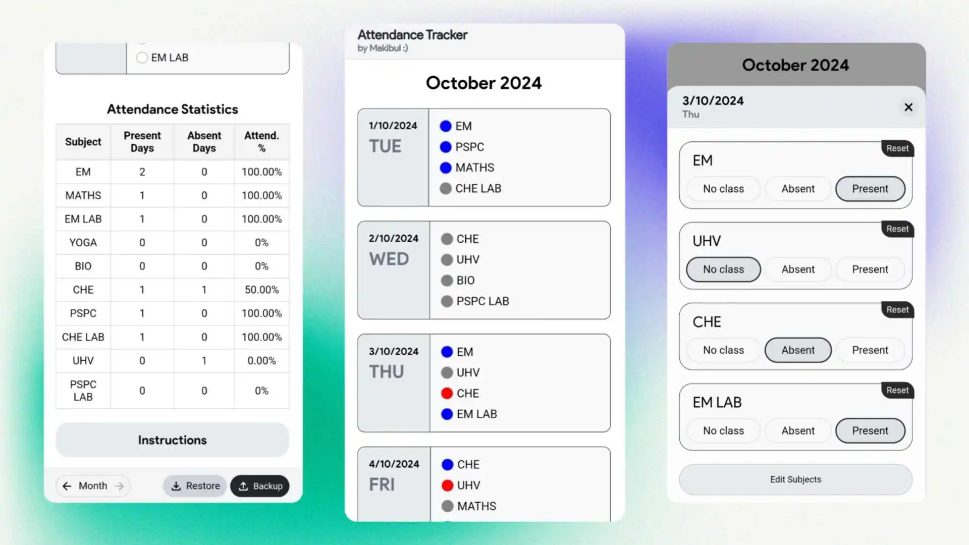 Attendance Tracker Thumbnail