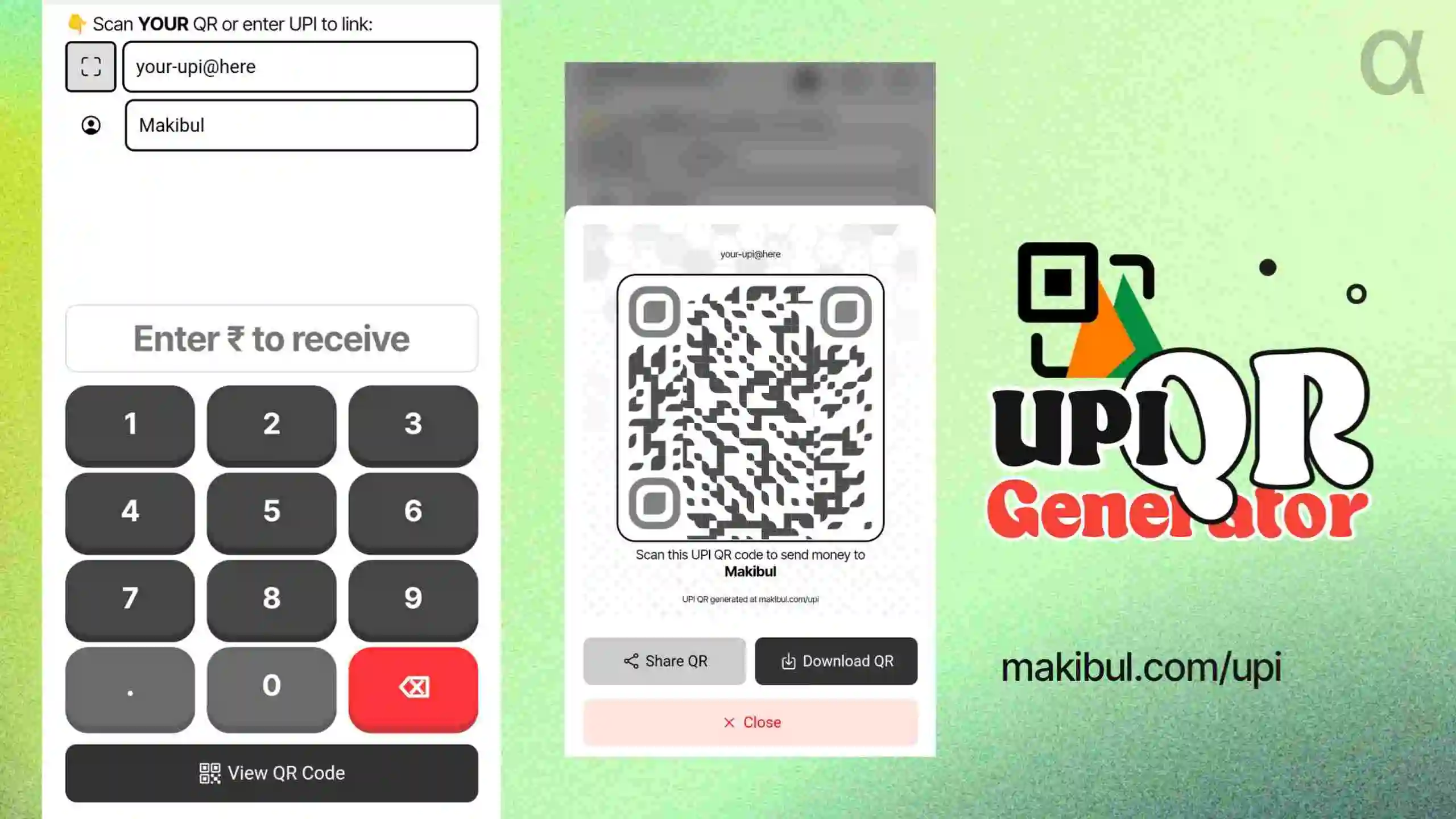 UPI QR Generator Thumbnail