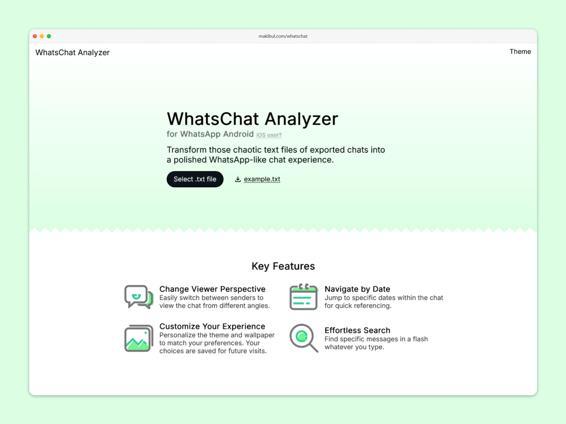 WhatChat Analyzer Screenshot 1